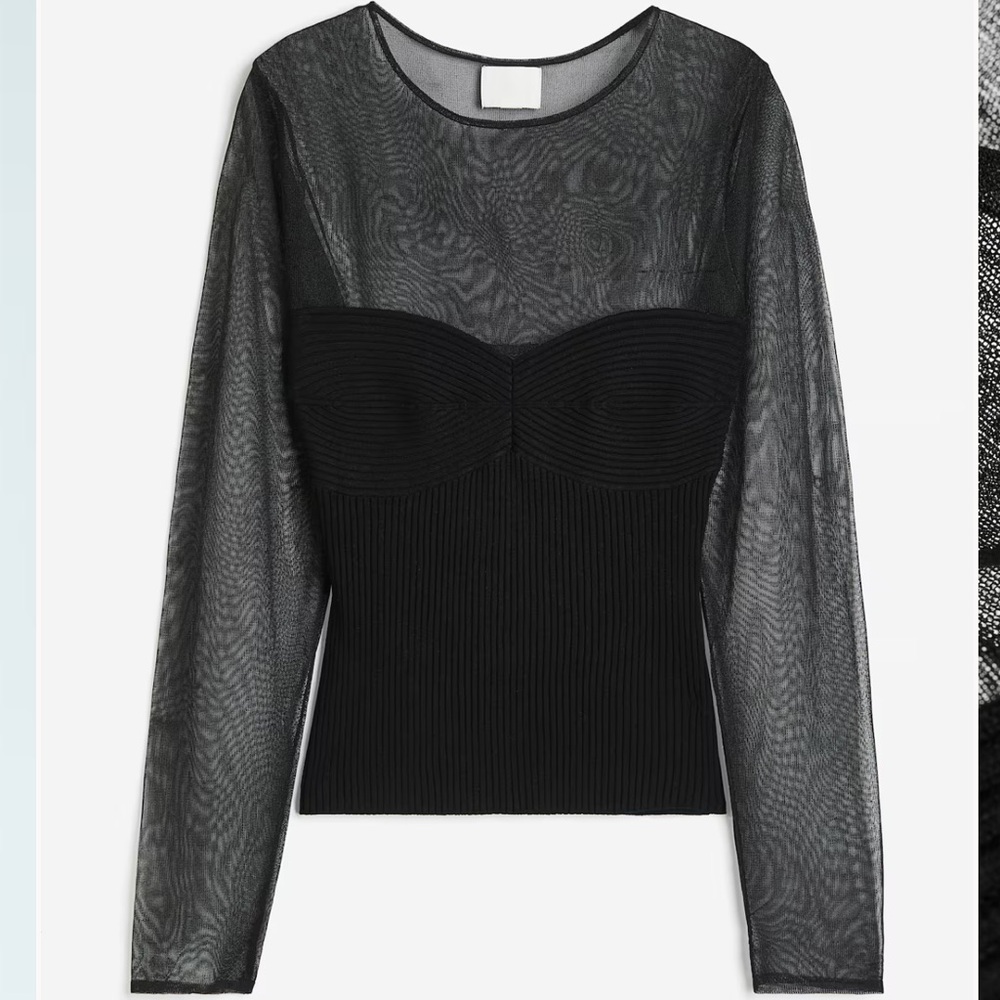 Sheer black top